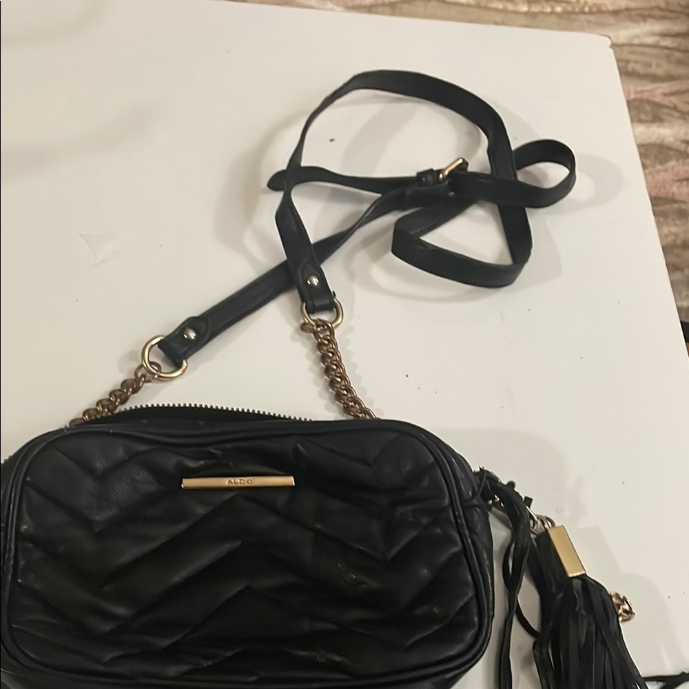 ALDO Black Quilted Crossbody Bag